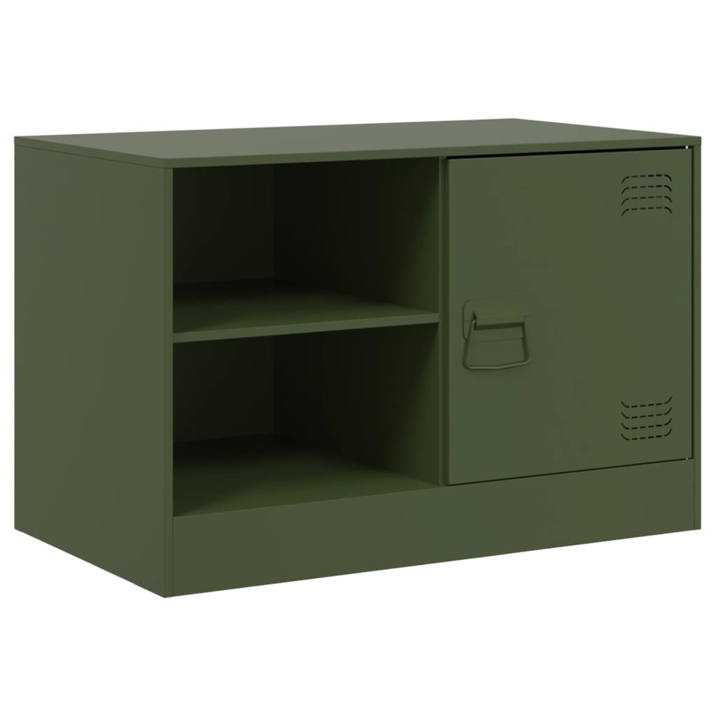 vidaXL TV-Schrank Olivgrün 67x39x44 cm Stahl