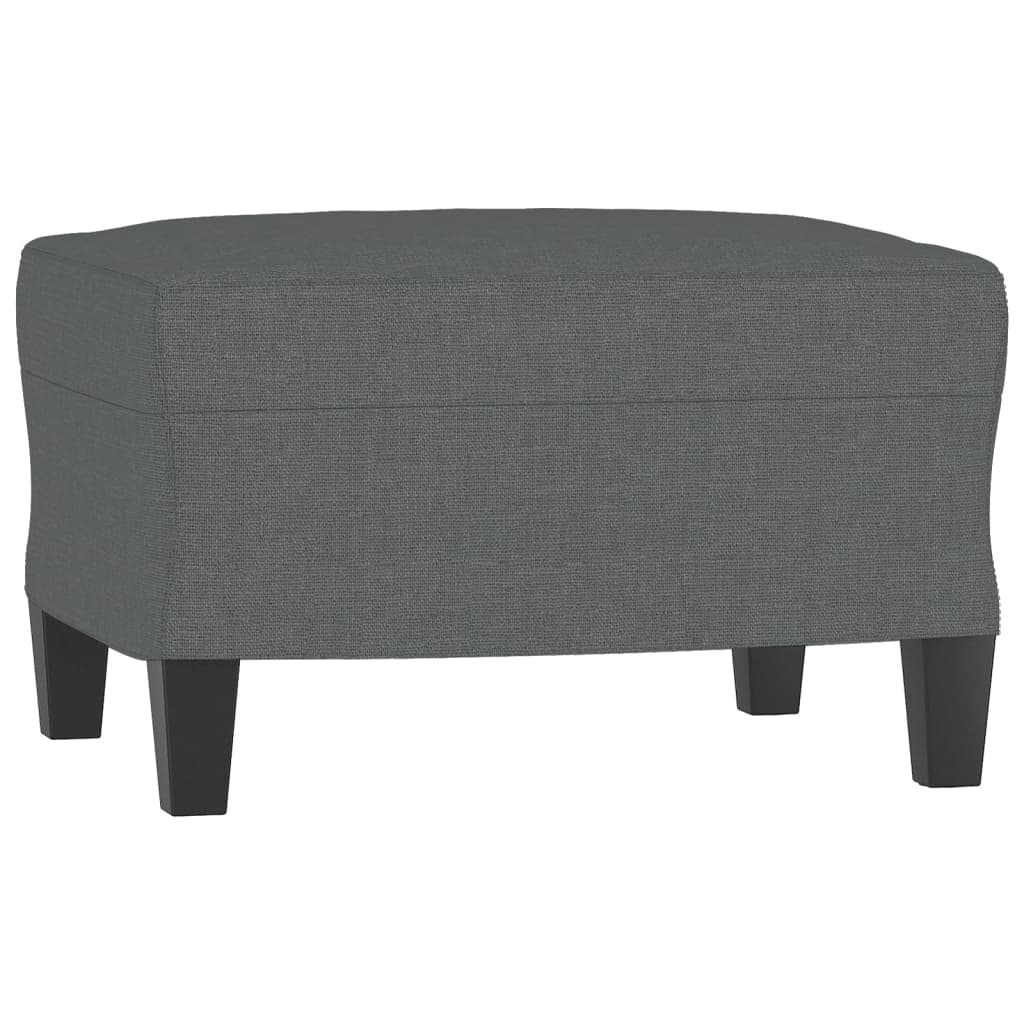 vidaXL 3-Sitzer-Sofa mit Hocker Dunkelgrau 180 cm Stoff