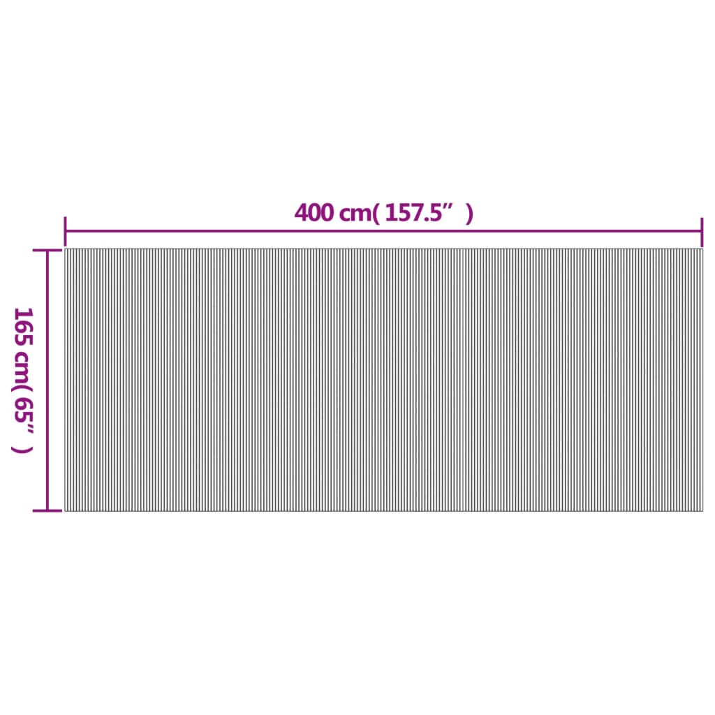 vidaXL Paravent Dunkelbraun 165x400 cm Bambus