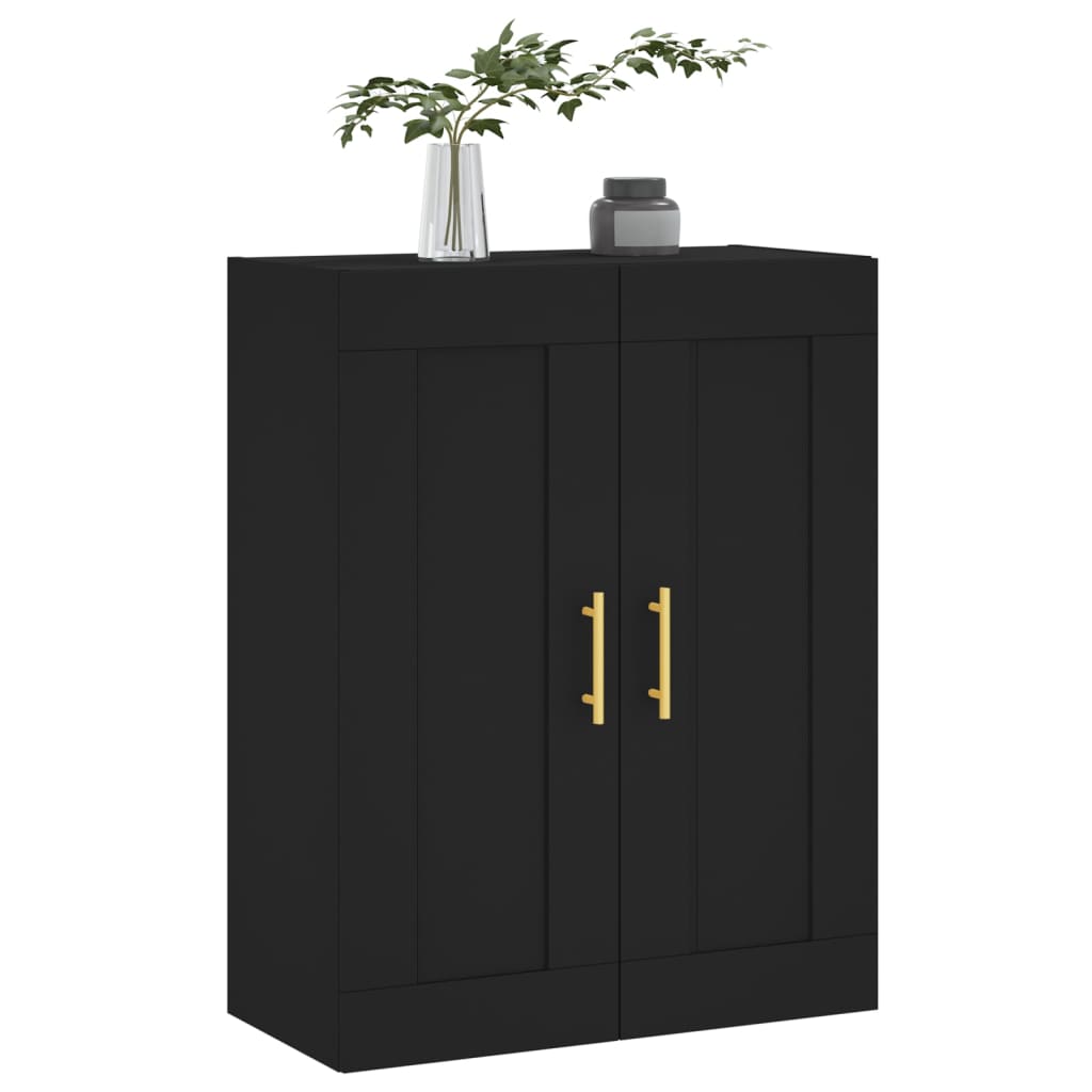 vidaXL Wandschrank Schwarz 69,5x34x90 cm Holzwerkstoff