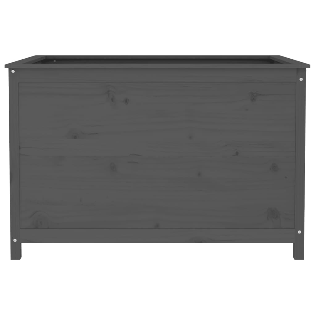 vidaXL Hochbeet Grau 119,5x82,5x78 cm Massivholz Kiefer