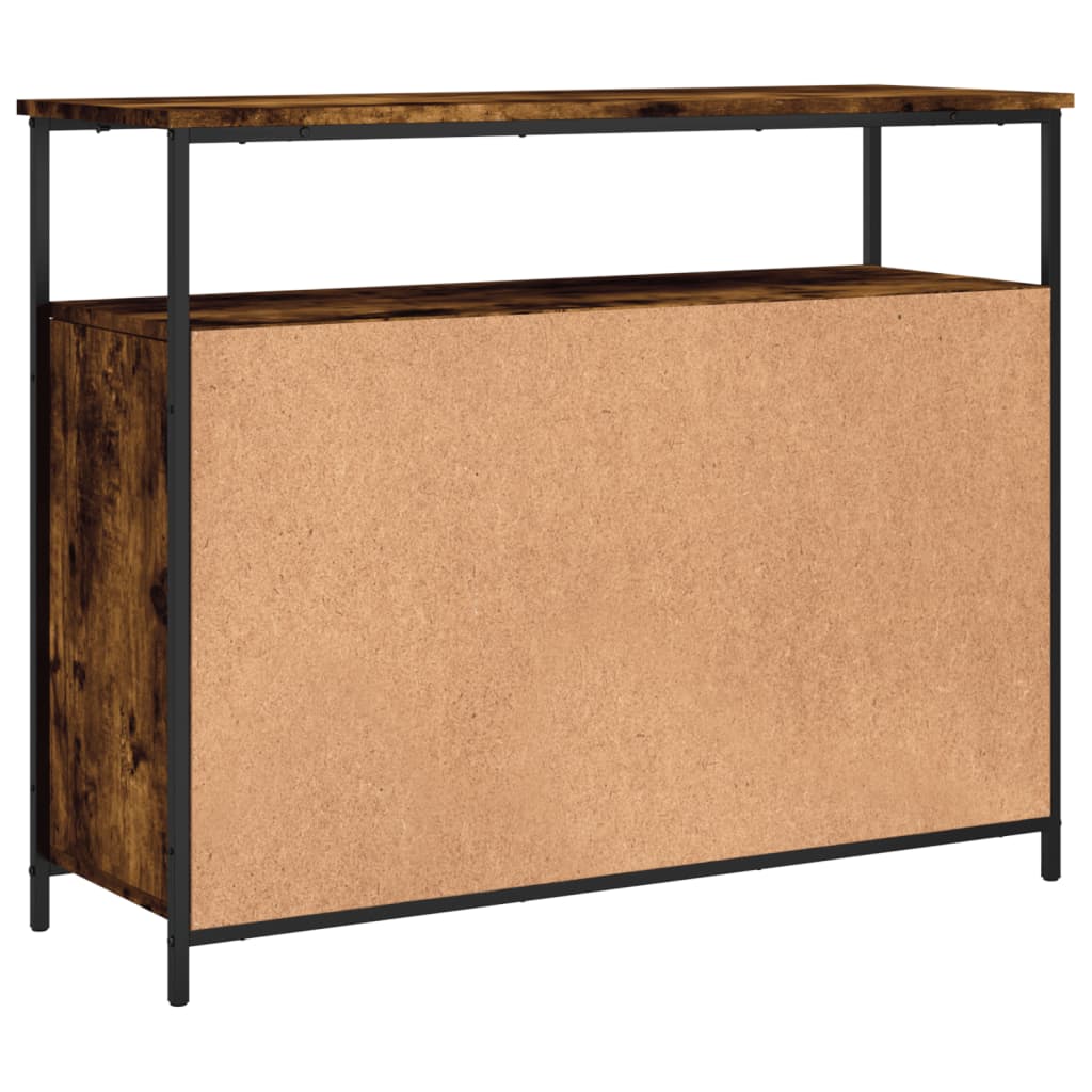 vidaXL Sideboard Räuchereiche 100x35x80 cm Holzwerkstoff