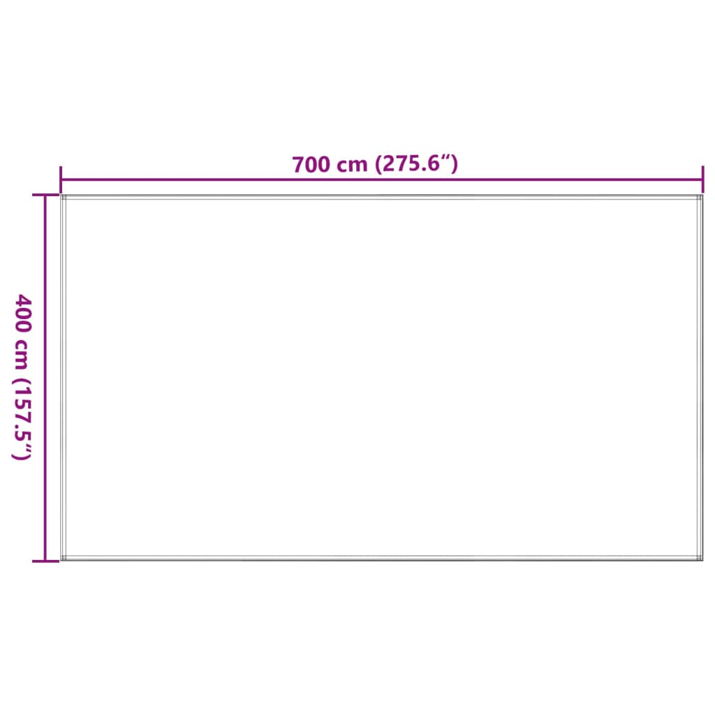 vidaXL Zeltteppich Hellgrün 400x700 cm HDPE