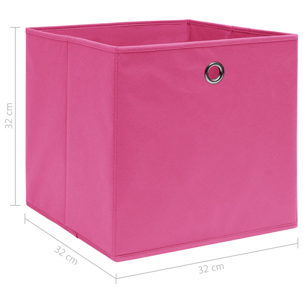 vidaXL Aufbewahrungsboxen 4 Stk. Rosa 32x32x32 cm Stoff