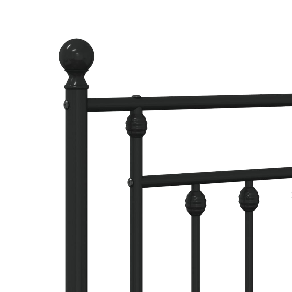 vidaXL Kopfteil Metall Schwarz 120 cm