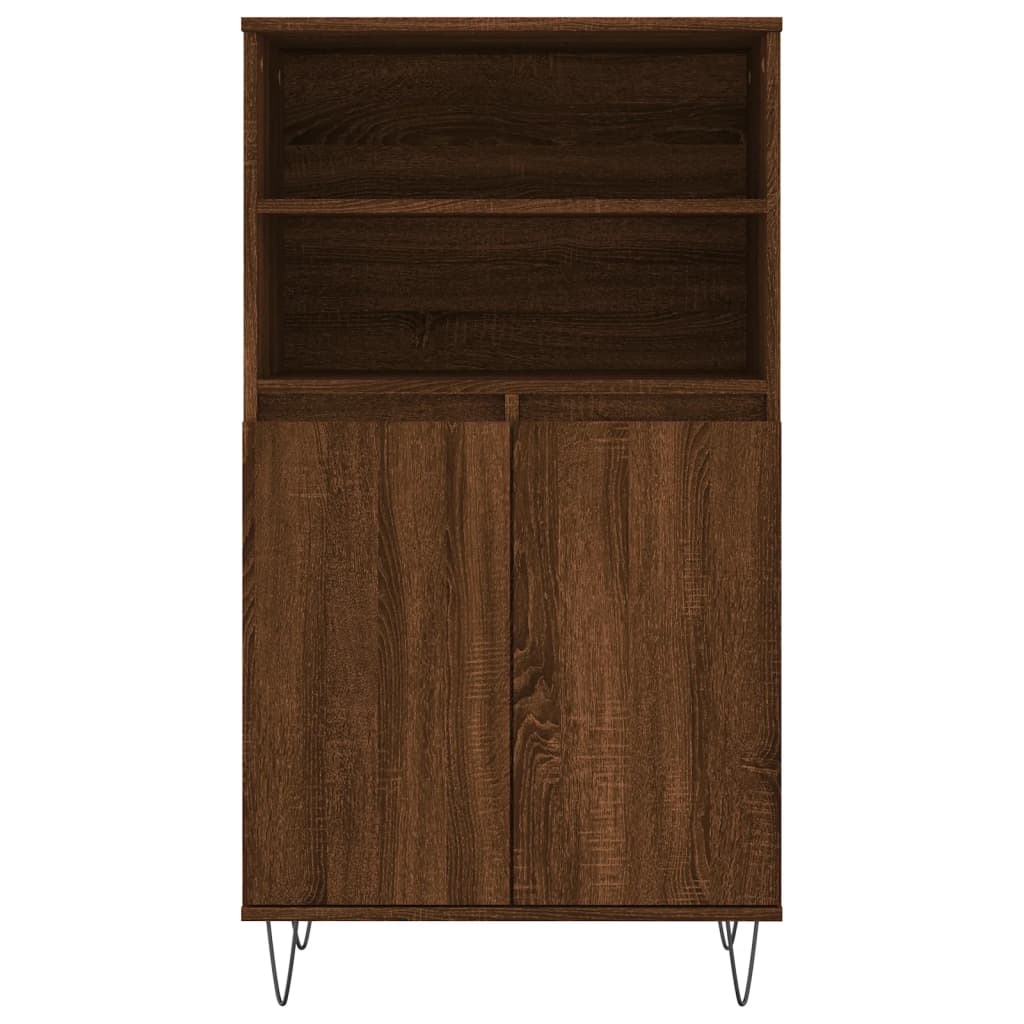 vidaXL Highboard Braun Eichen-Optik 60x36x110 cm Holzwerkstoff