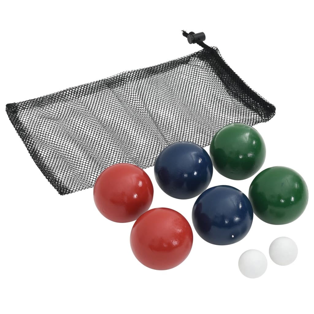 vidaXL 8-tlg. Boccia-Spielset mit Tragetasche Massivholz Kiefer