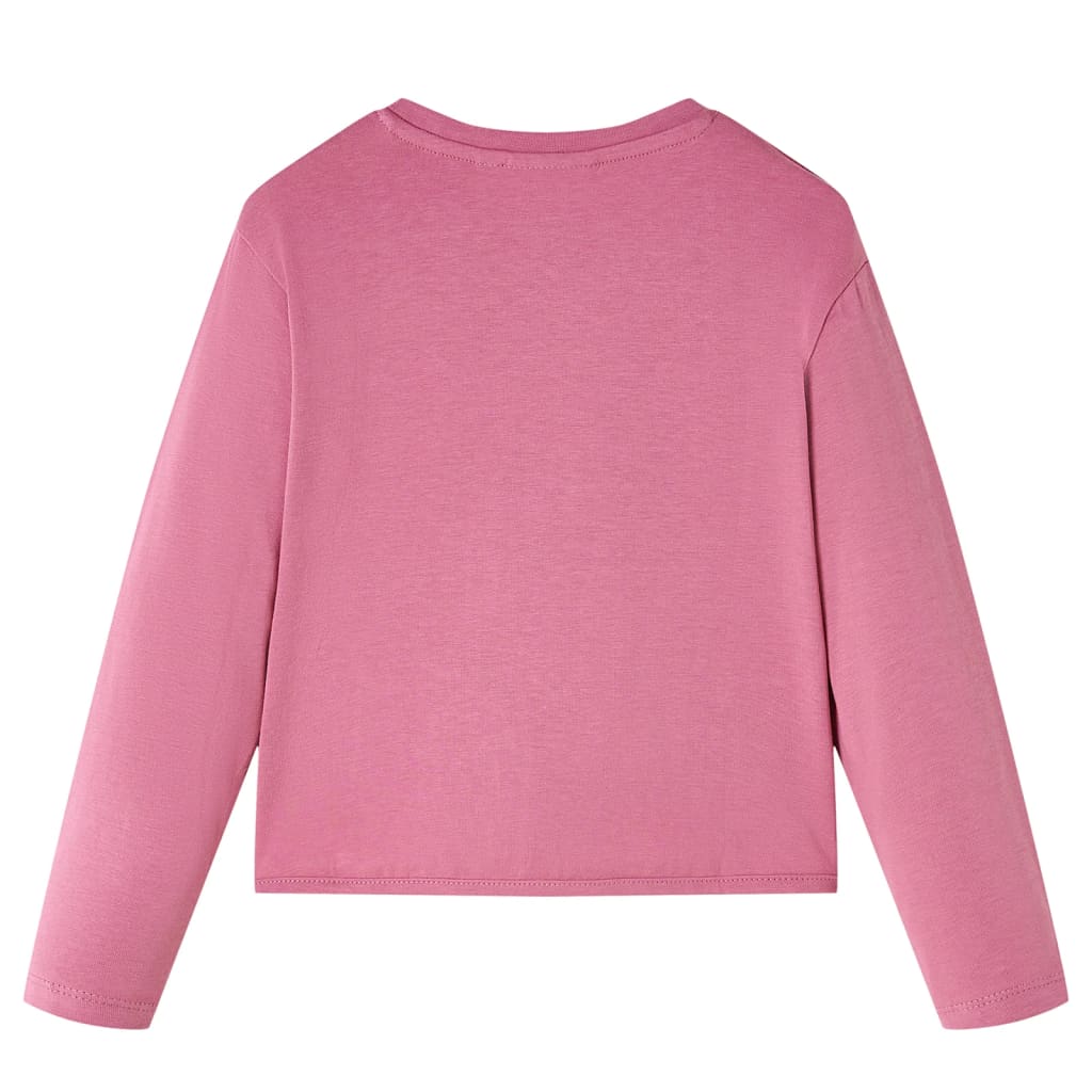 Kinder-Langarmshirt Himbeerrosa 140