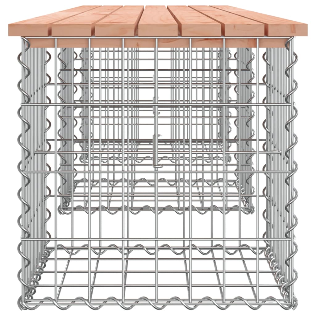 vidaXL Gartenbank aus Gabionen 203x44x42 cm Massivholz Douglasie