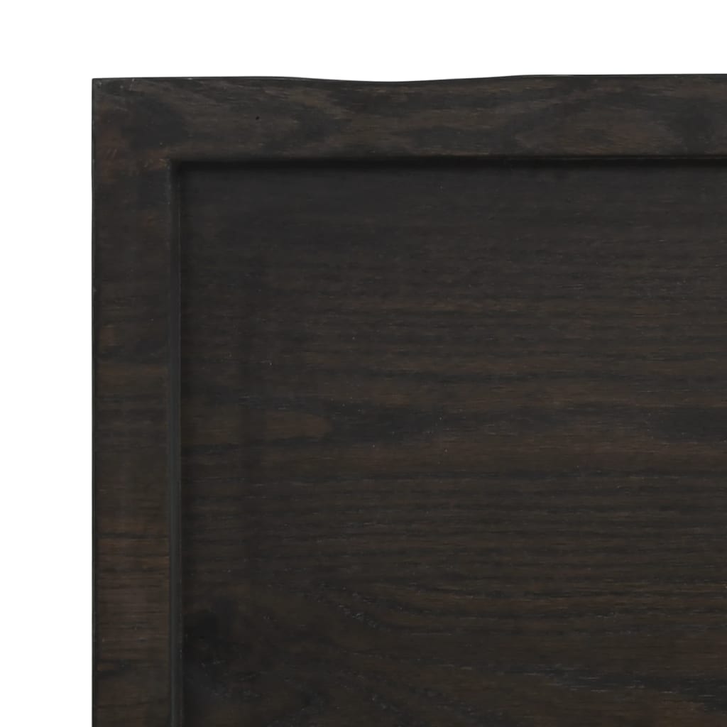 vidaXL Waschtischplatte Dunkelbraun 220x60x(2-4)cm Massivholz