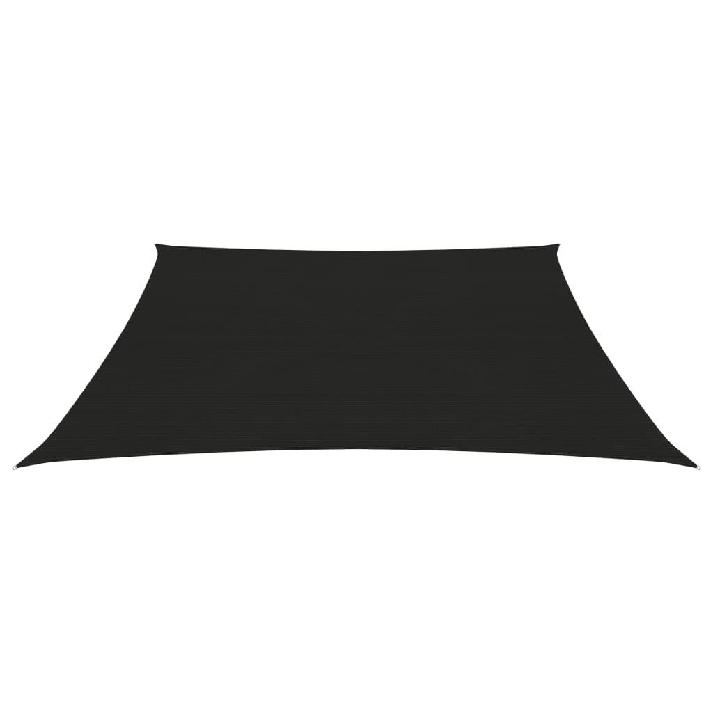 vidaXL Sonnensegel 160 g/m² Schwarz 3,6x3,6 m HDPE