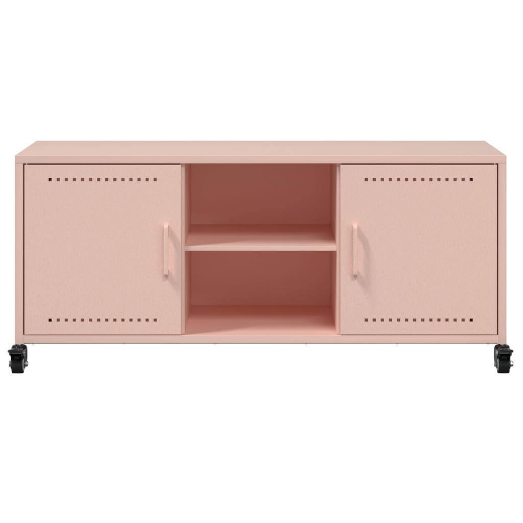 vidaXL TV-Schrank Rosa 100,5x39x43,5 cm Stahl