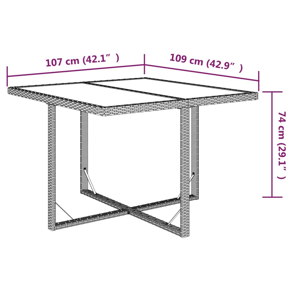 vidaXL 9-tlg. Garten-Essgruppe mit Kissen Poly Rattan Beige