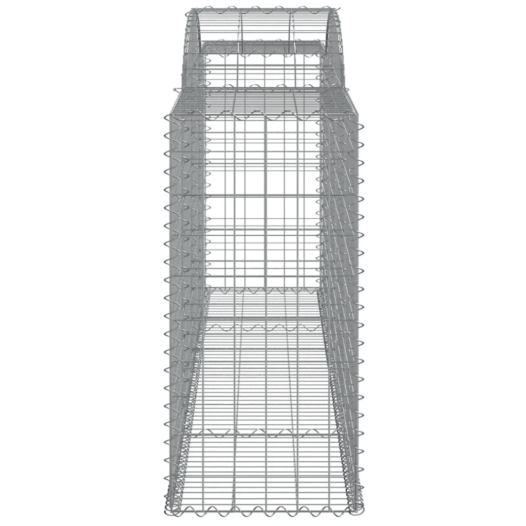 vidaXL Gabionen mit Hochbogen 9 Stk. 300x50x100/120cm Verzinktes Eisen