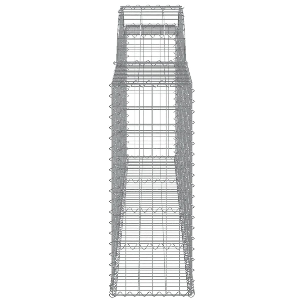 vidaXL Gabionen mit Hochbogen 11 Stk. 300x30x80/100cm Verzinktes Eisen