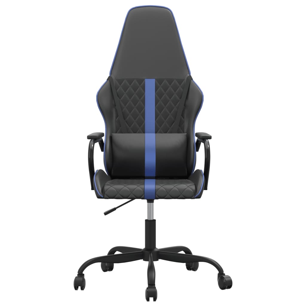 vidaXL Gaming-Stuhl mit Massagefunktion Blau und Schwarz Kunstleder