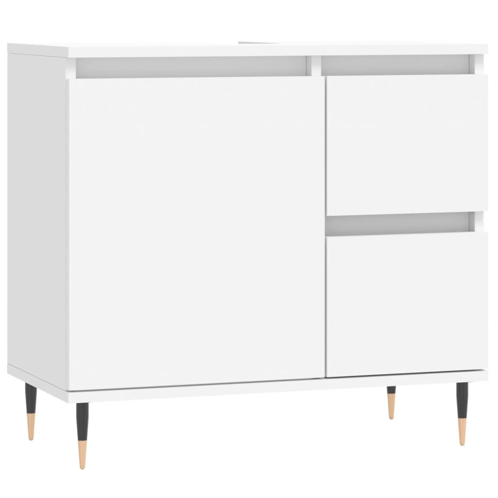 vidaXL Badschrank Weiß 65x33x60 cm Holzwerkstoff