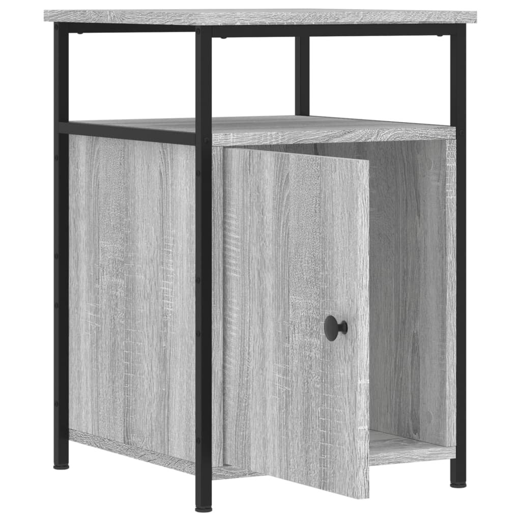 vidaXL Nachttische 2 Stk. Grau Sonoma 40x42x60 cm Holzwerkstoff