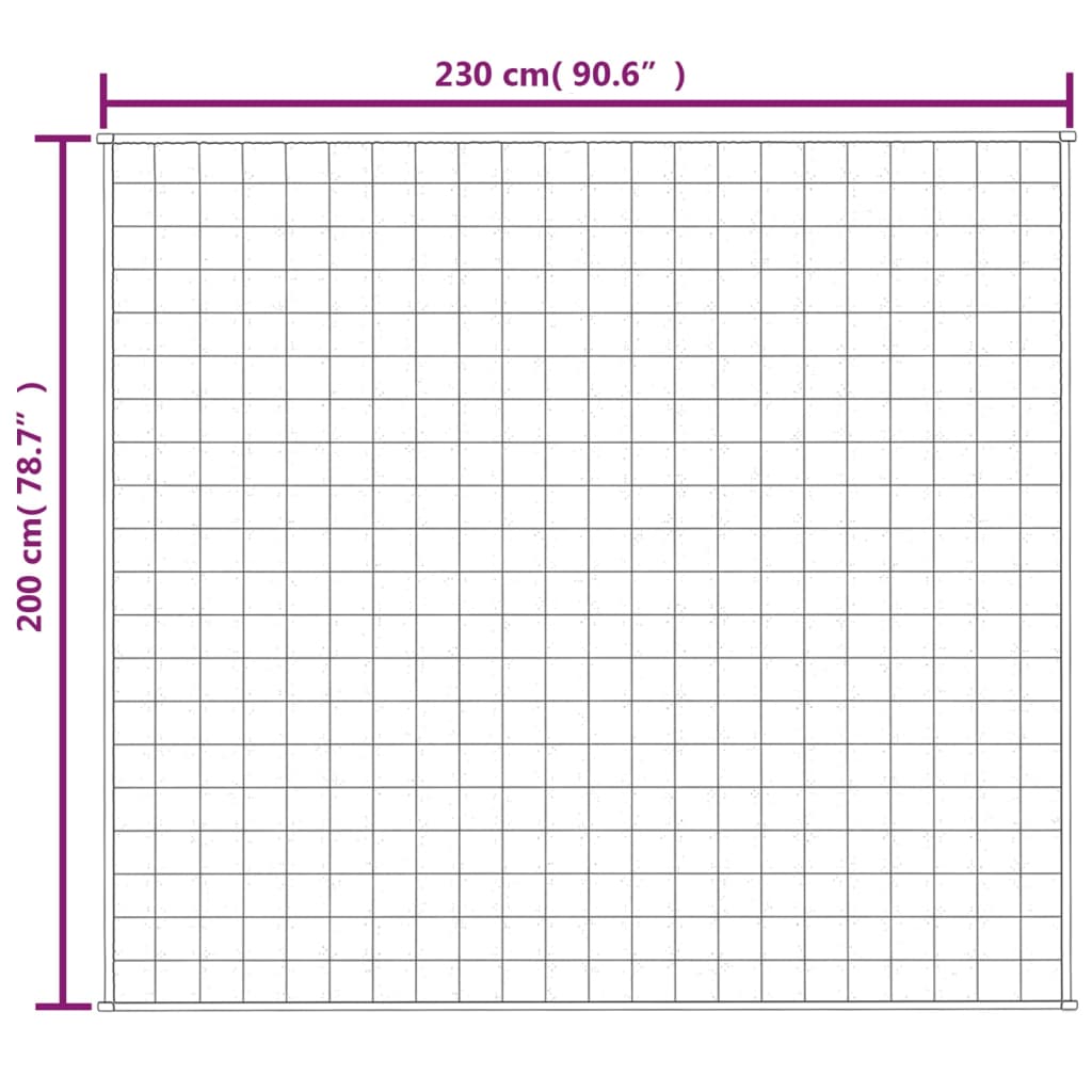 vidaXL Gewichtsdecke Grau 200x230 cm 9 kg Stoff