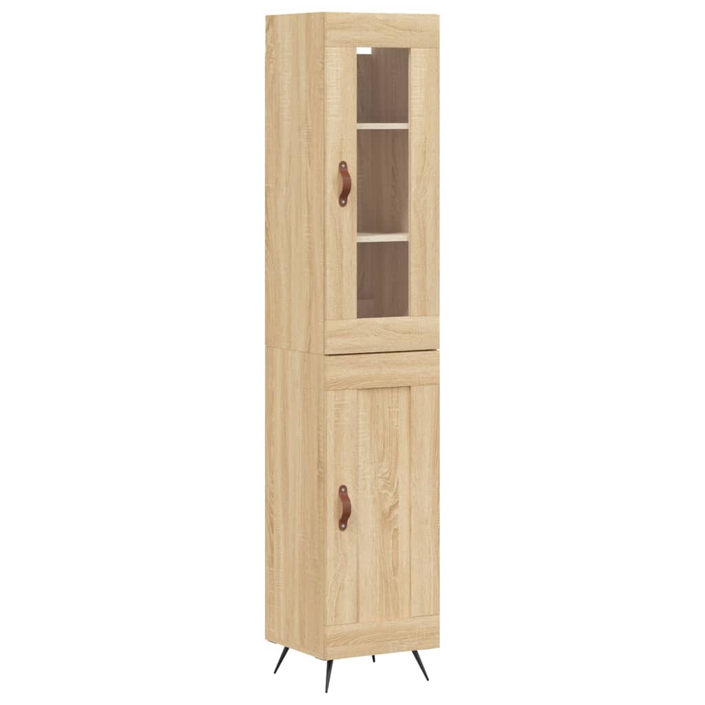 vidaXL Highboard Sonoma-Eiche 34,5x34x180 cm Holzwerkstoff