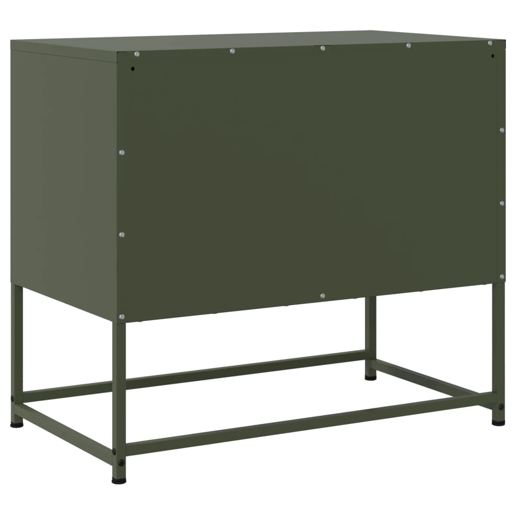 vidaXL TV-Schrank Olivgrün 68,5x39x60,5 cm Stahl