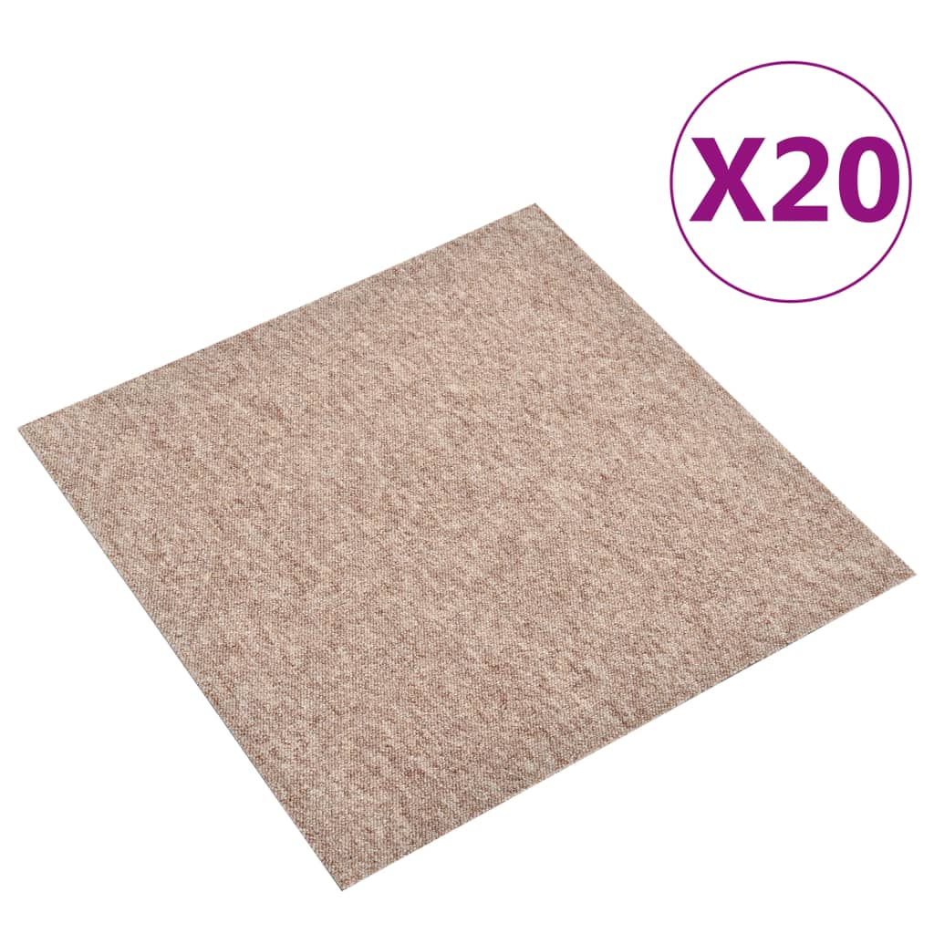 vidaXL Teppichfliesen 20 Stk. 5 m² 50x50 cm Beige