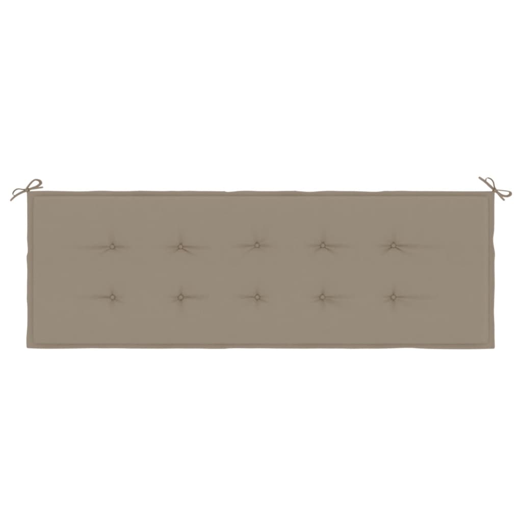 vidaXL Gartenbank-Auflage Taupe 150x50x3 cm Oxford-Gewebe