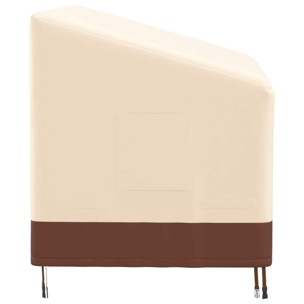 vidaXL Abdeckung für 3-Sitzer-Bank Beige 159x84x56/81 cm 600D Oxford