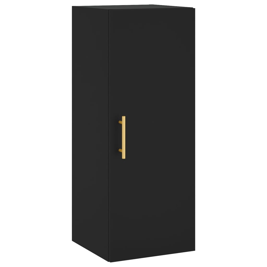 vidaXL Wandschrank Schwarz 34,5x34x90 cm