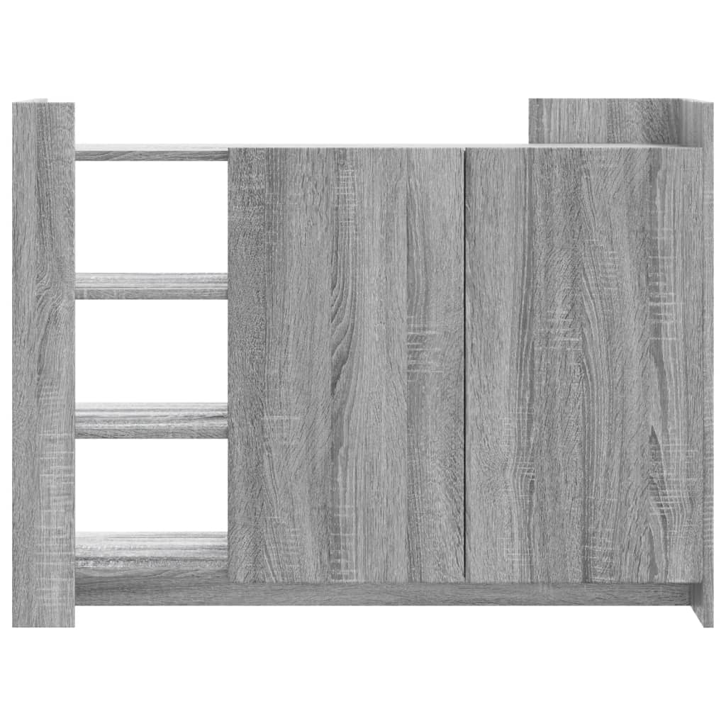 vidaXL Sideboard Grau Sonoma 100x35x75 cm Holzwerkstoff