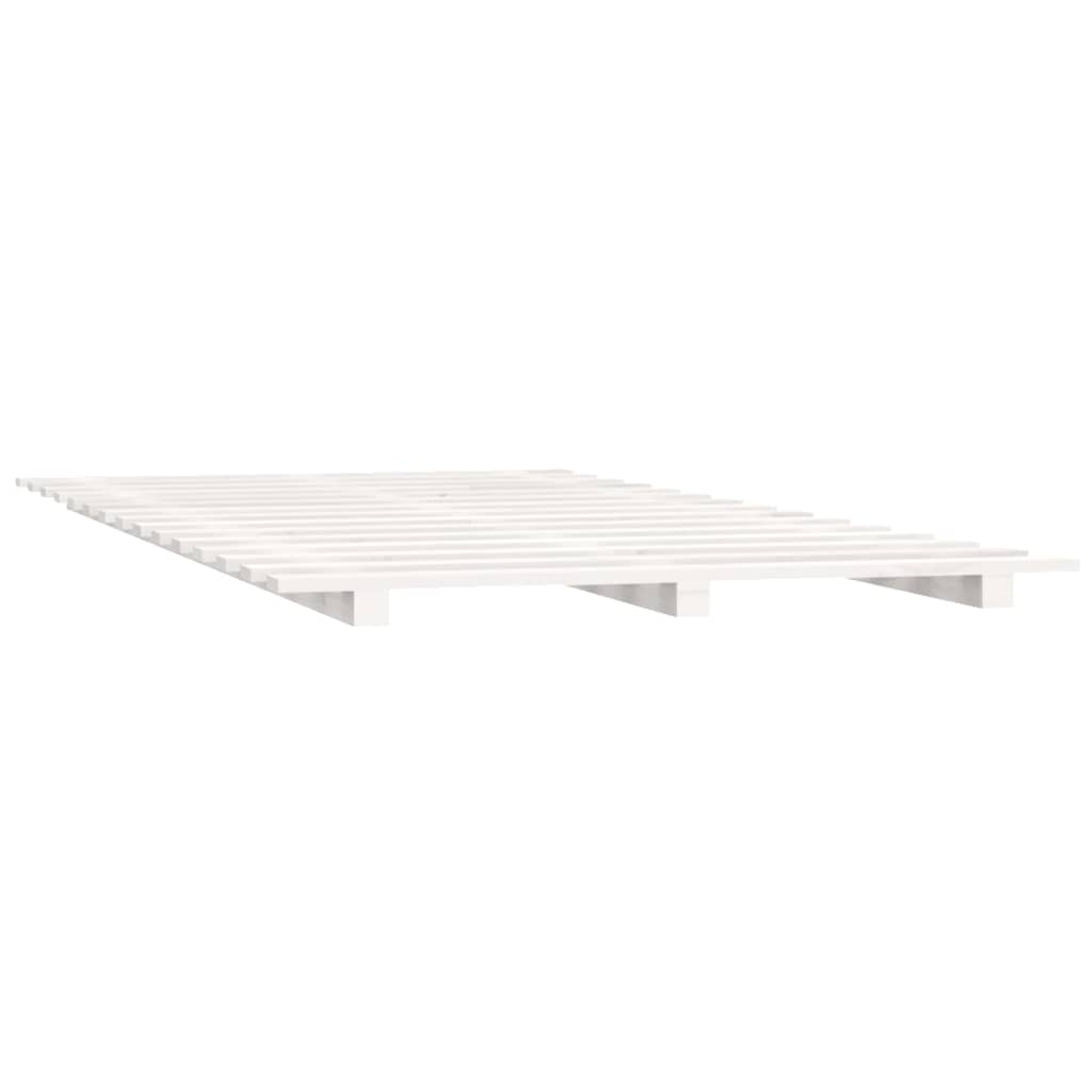 vidaXL Massivholzbett Weiß 120x200 cm Kiefer