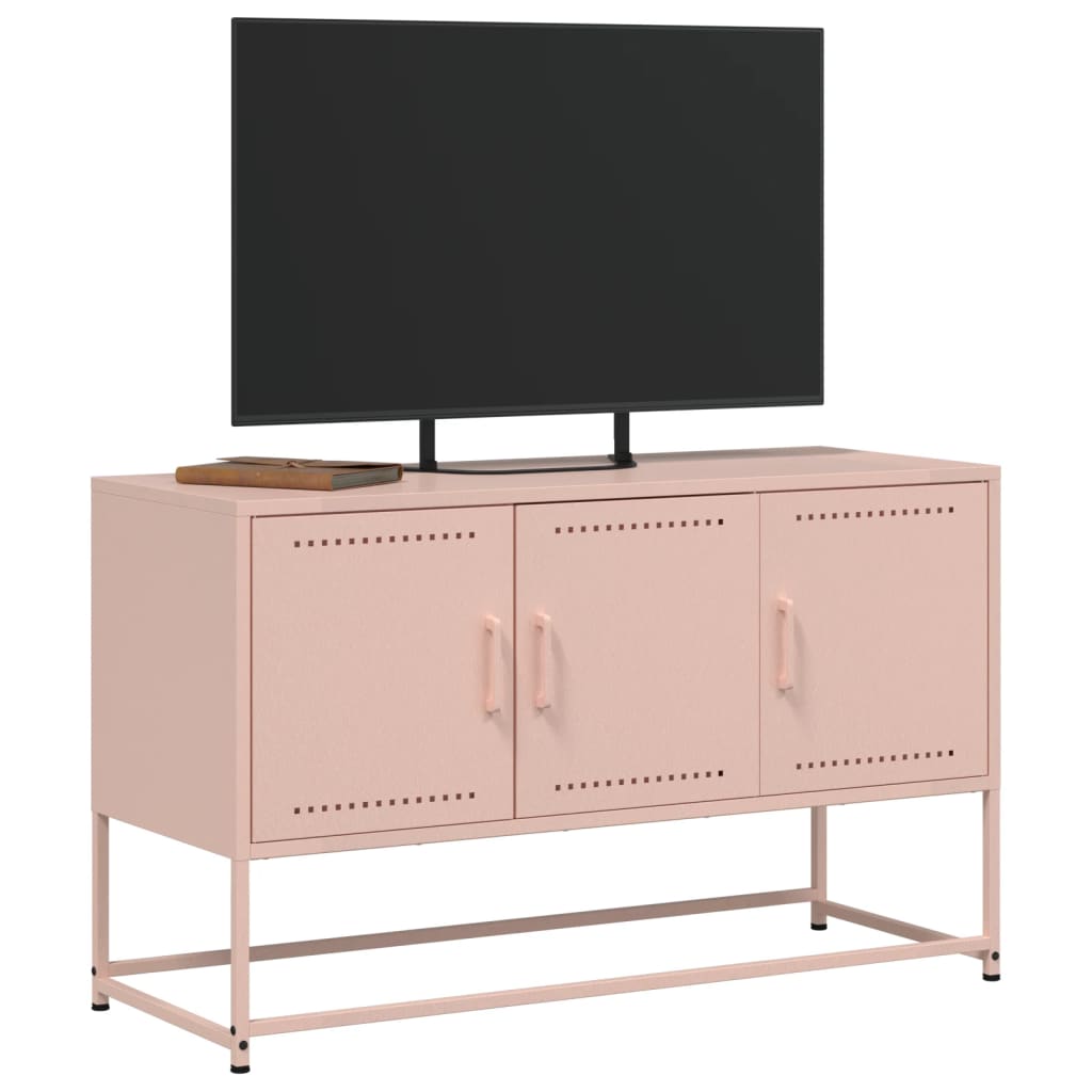 vidaXL TV-Schrank Rosa 100,5x39x60,5 cm Stahl