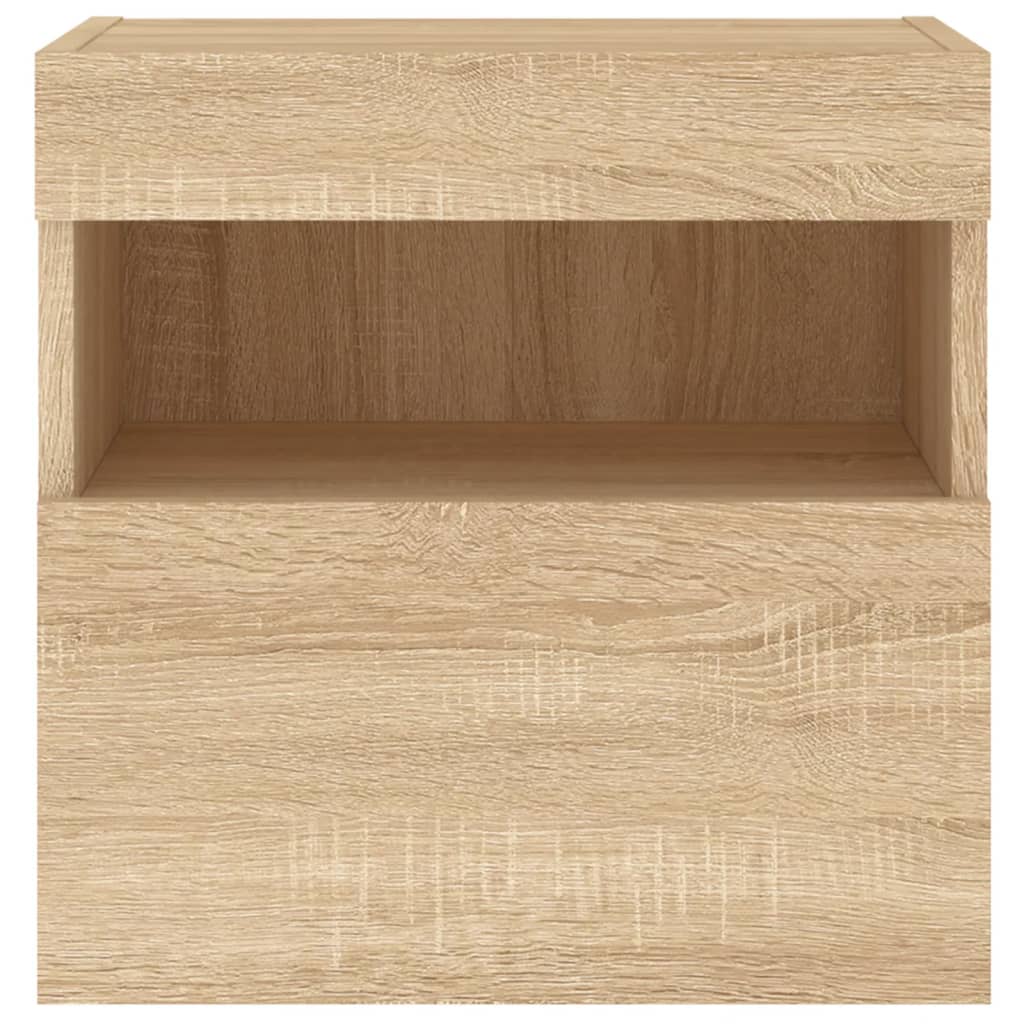 vidaXL TV-Wandschrank mit LED-Leuchten Sonoma-Eiche 40x30x40 cm