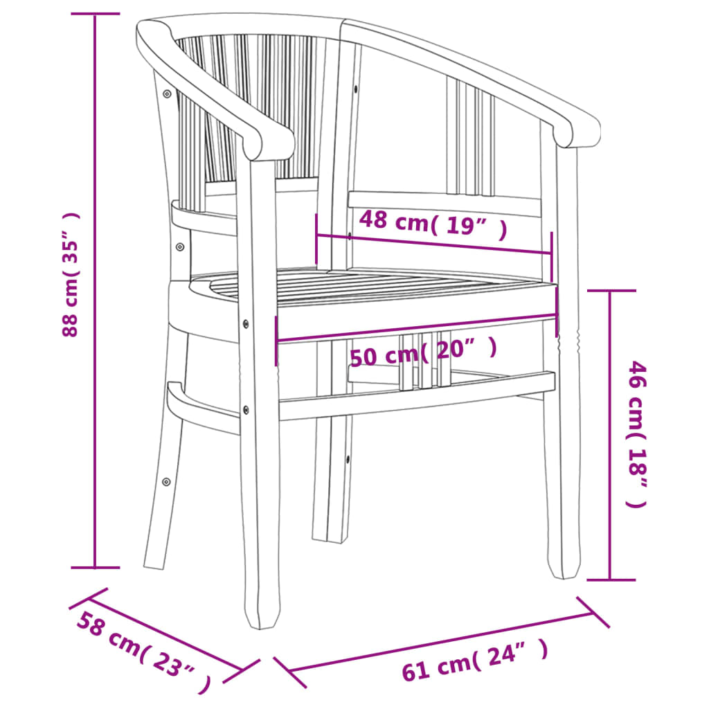 vidaXL 7-tlg. Garten-Essgruppe Massivholz Teak