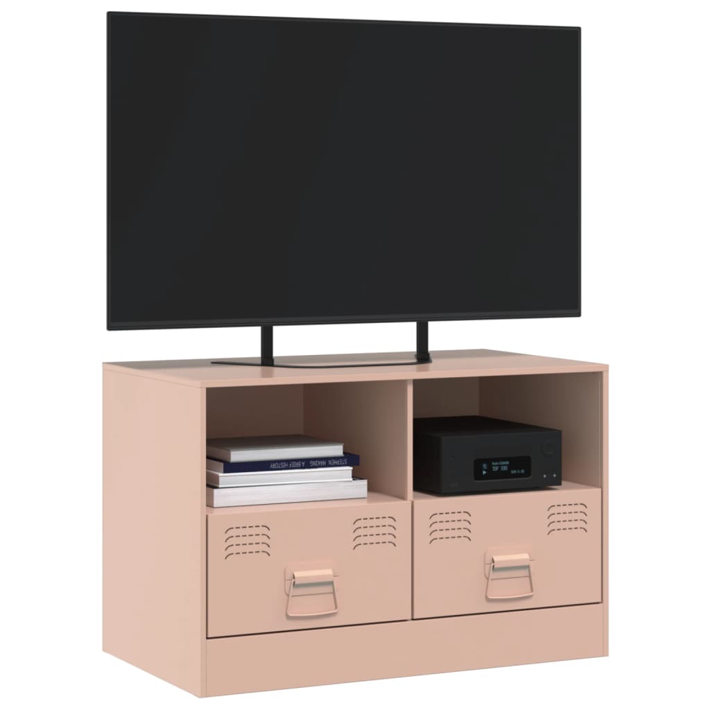 vidaXL TV-Schrank Rosa 67x39x44 cm Stahl