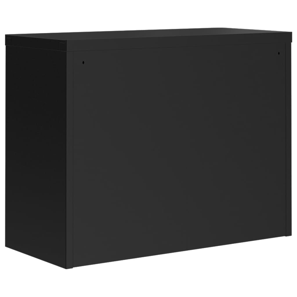 vidaXL Aktenschrank Schwarz 90x40x70 cm Stahl