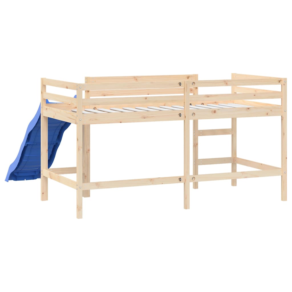 vidaXL Kinderhochbett mit Rutsche 90x190 cm Massivholz Kiefer