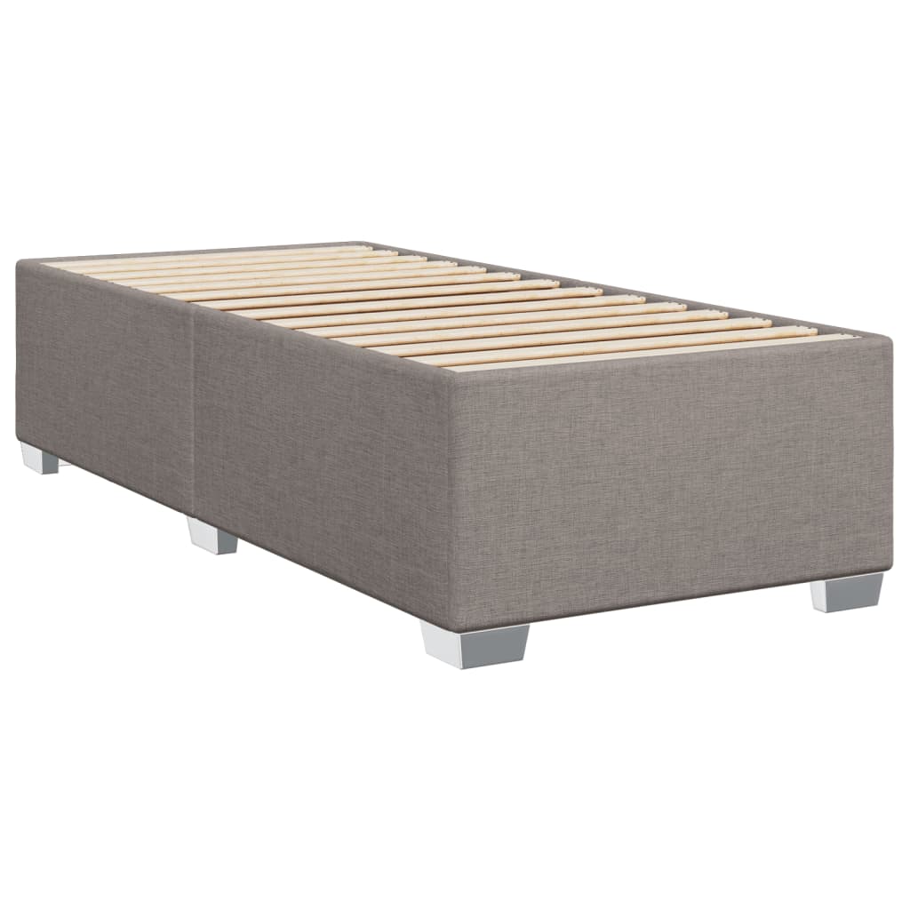 vidaXL Boxspringbett mit Matratze Taupe 80x200 cm Stoff