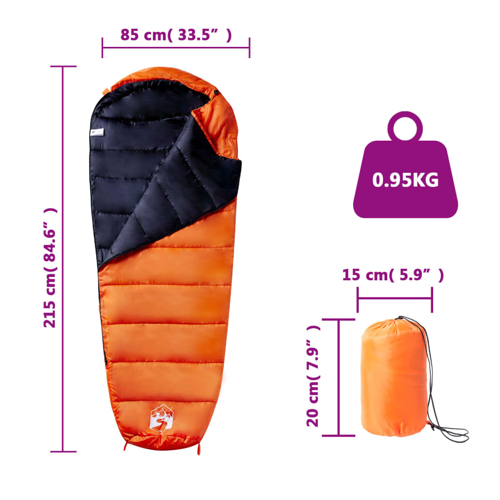 vidaXL Mumienschlafsack für Erwachsene Camping 3 Jahreszeiten