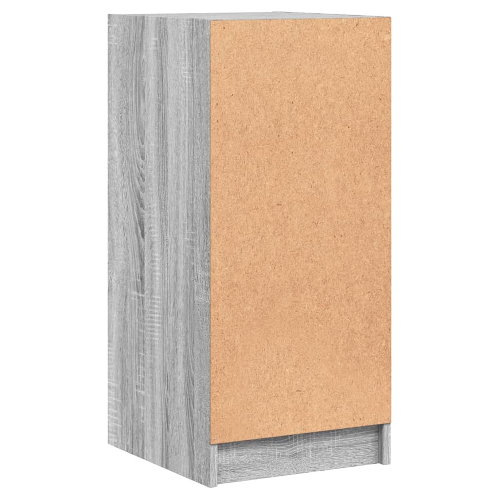 vidaXL Beistellschrank mit Glastüren Grau Sonoma 35x37x75,5 cm