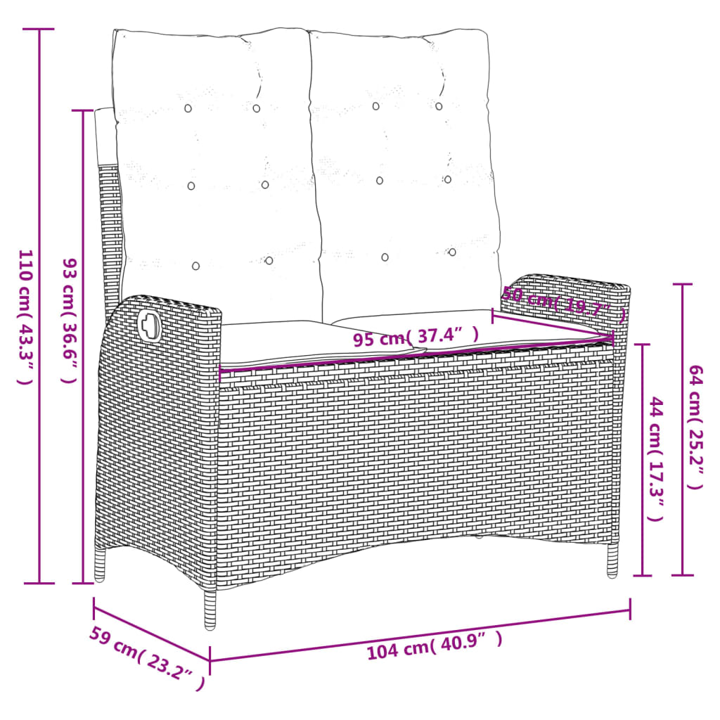 vidaXL 4-tlg. Garten-Essgruppe mit Kissen Beige Poly Rattan