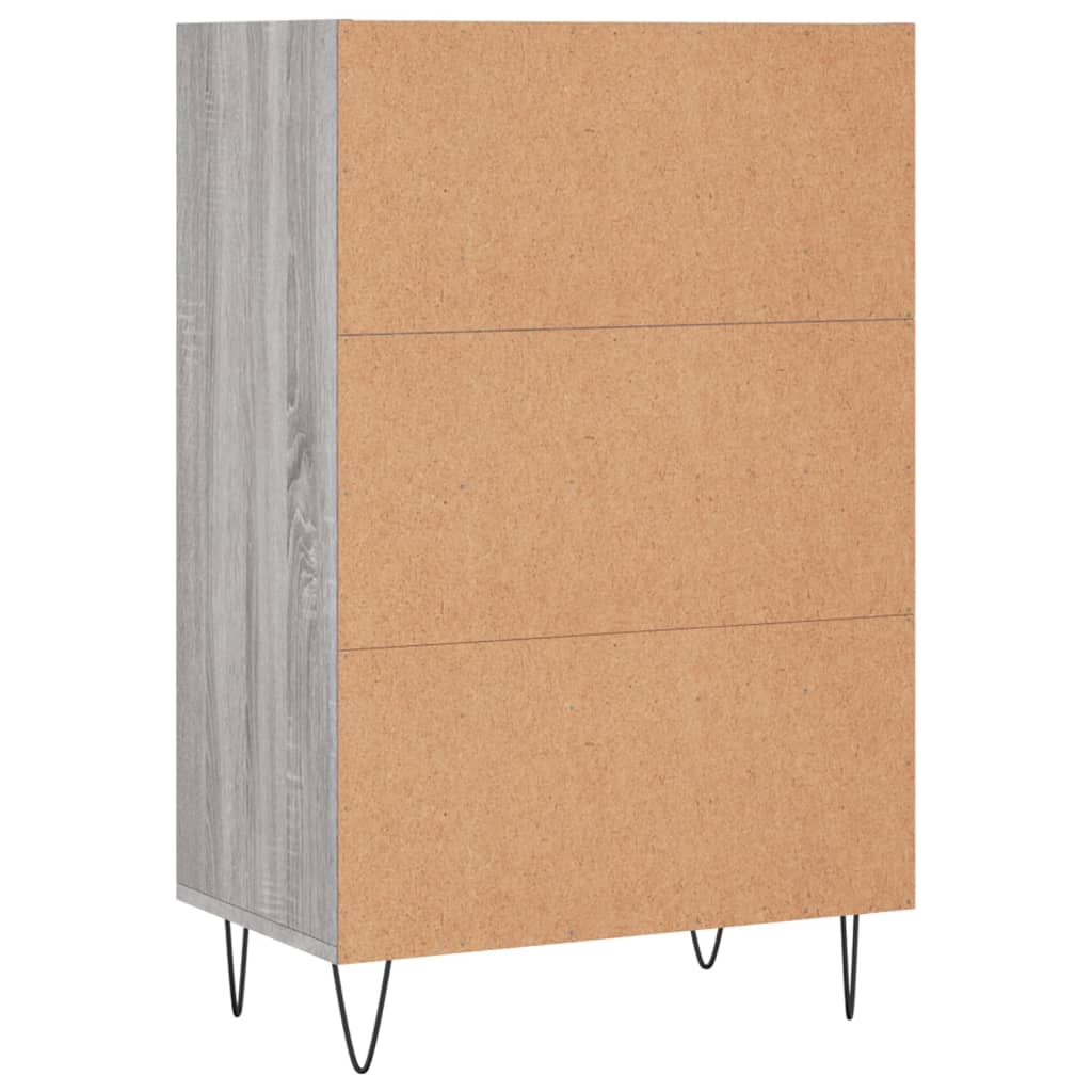 vidaXL Highboard Grau Sonoma 57x35x90 cm Holzwerkstoff