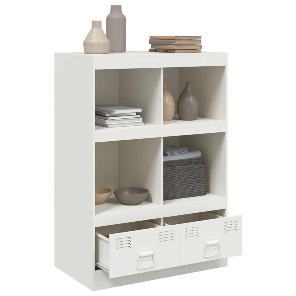 vidaXL Highboard Weiß 67x39x95 cm Stahl