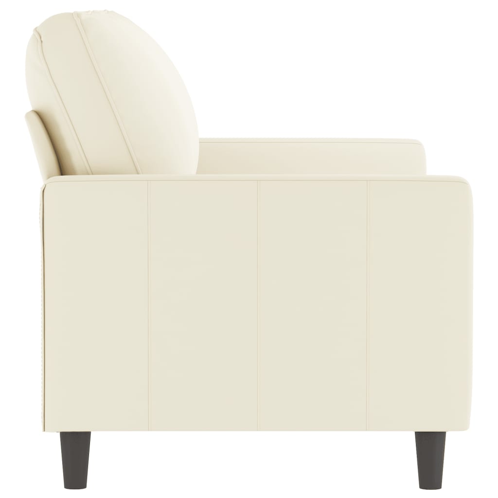 vidaXL 2-Sitzer-Sofa Creme 120 cm Samt