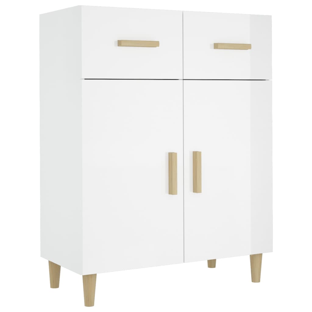 vidaXL Sideboard Hochglanz-Weiß 69,5x34x89 cm Holzwerkstoff