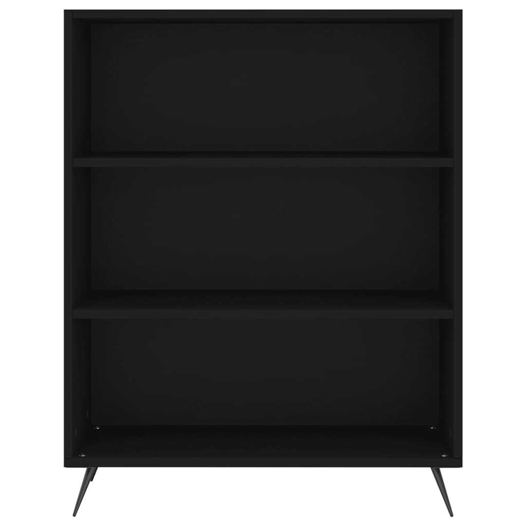 vidaXL Bücherregal Schwarz 69,5x32,5x90 cm Holzwerkstoff