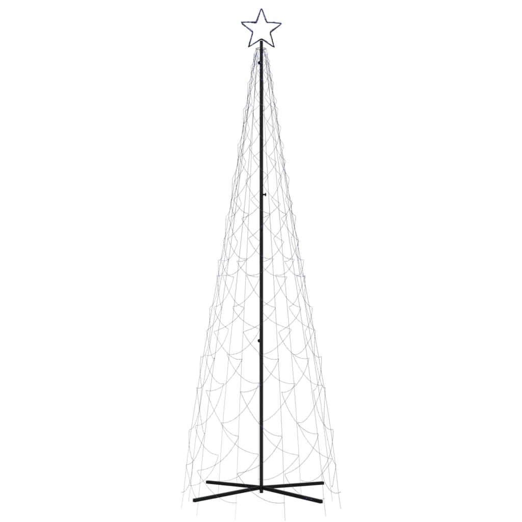 vidaXL LED-Weihnachtsbaum Kegelform Blau 500 LEDs 100x300 cm