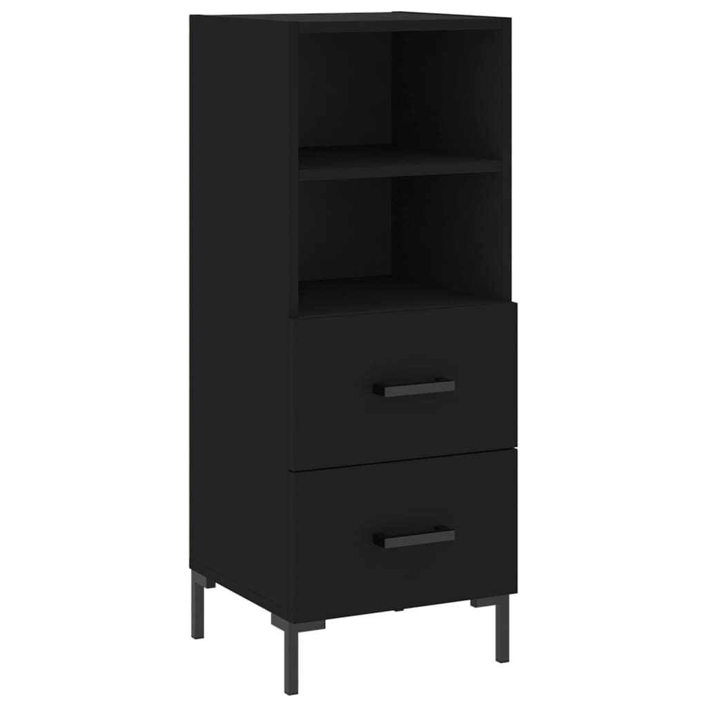 vidaXL Highboard Schwarz 34,5x34x180 cm Holzwerkstoff