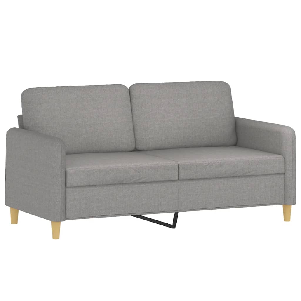 vidaXL 2-Sitzer-Sofa Hellgrau 140 cm Stoff