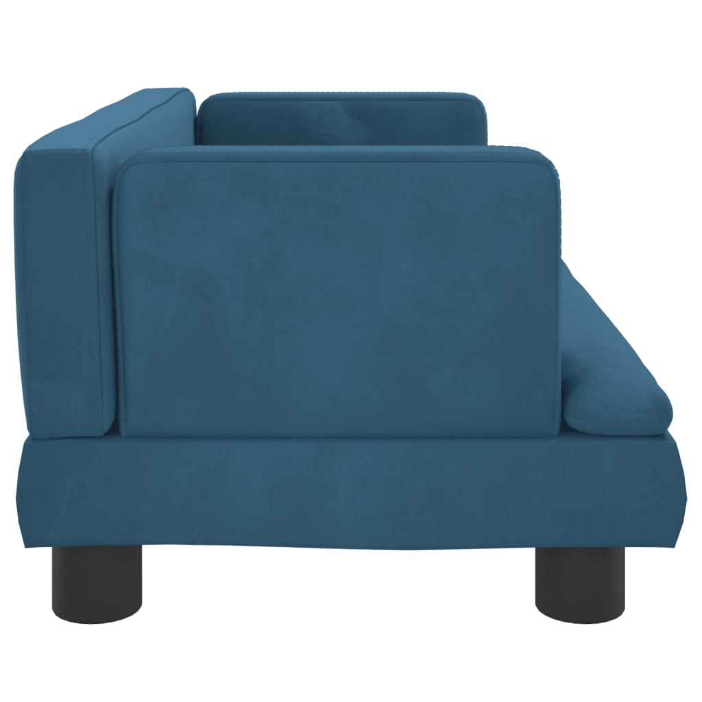 vidaXL Kindersofa Blau 60x40x30 cm Samt